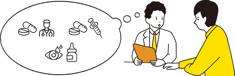 患者が医師と相談するイメージ