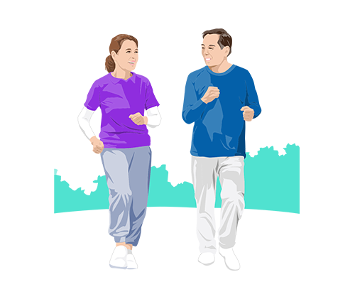 イラスト：高コレステロール血症の運動療法