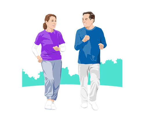 イラスト：高コレステロール血症の運動療法