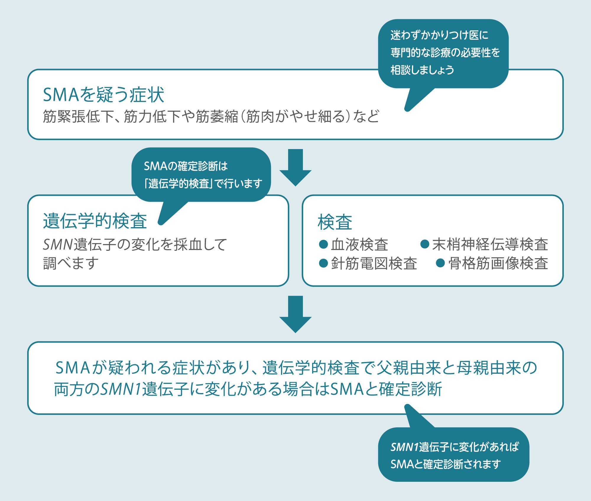 イメージ：SMA診断までの流れ