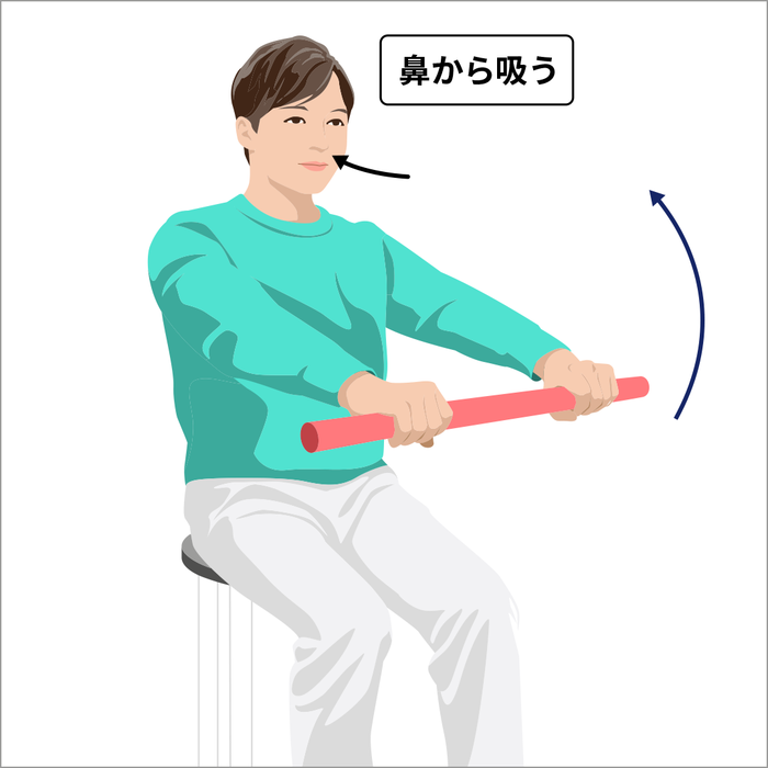 胸を縦に伸ばす運動②