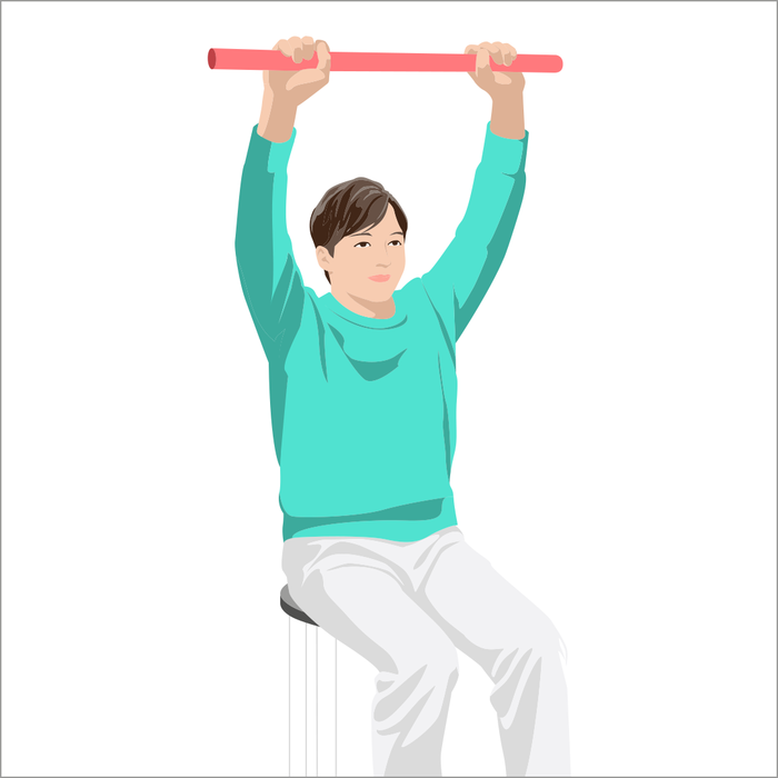 胸を縦に伸ばす運動④