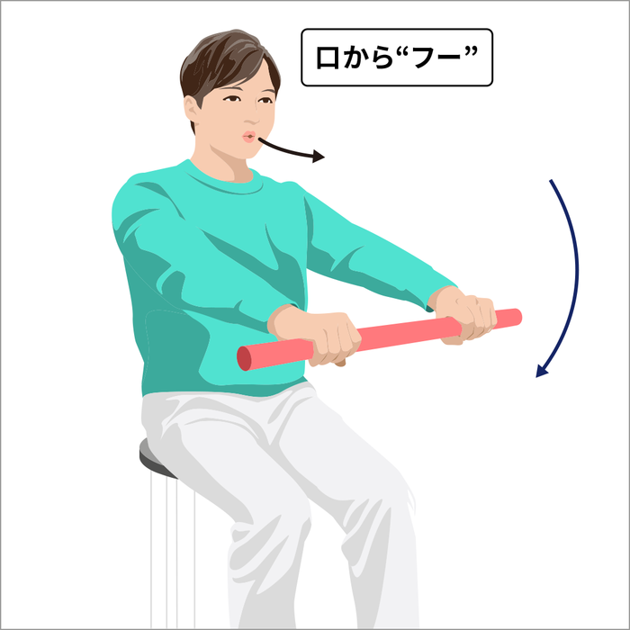 胸を縦に伸ばす運動⑤