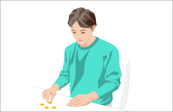 多発性硬化症（MS）による身体機能の低下を防ぎ、維持させていくためのリハビリで手足のコントロール訓練を行う