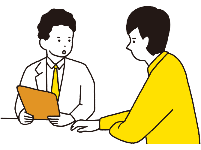 イメージ：治療内容を医師と相談する