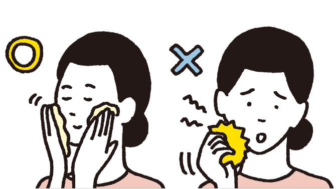 イメージ：乾燥しやすい人は、洗顔方法も見直しが必要