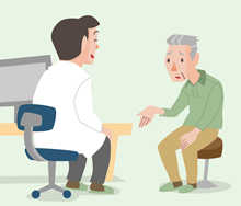 問診を受けているイメージイラスト