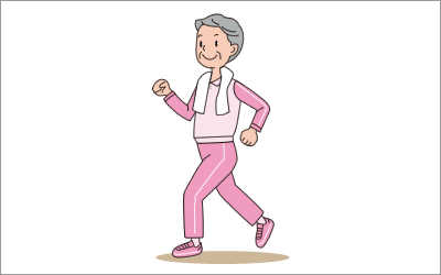 イメージ：女性がランニングしているイラスト