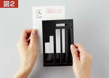 図2 窓を開ける位置を工夫すると、はがき用のタイポスコープなども作れます