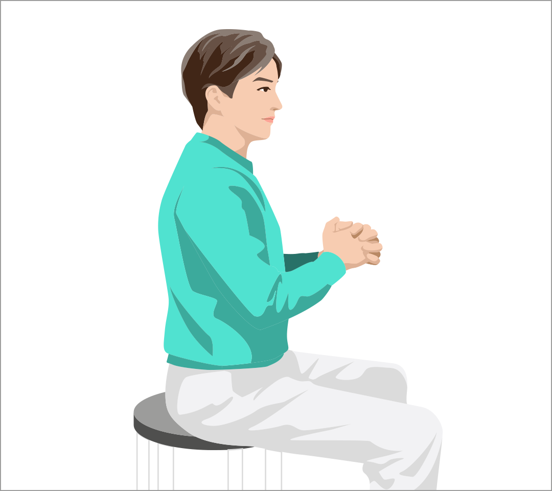 背中を伸ばす運動①