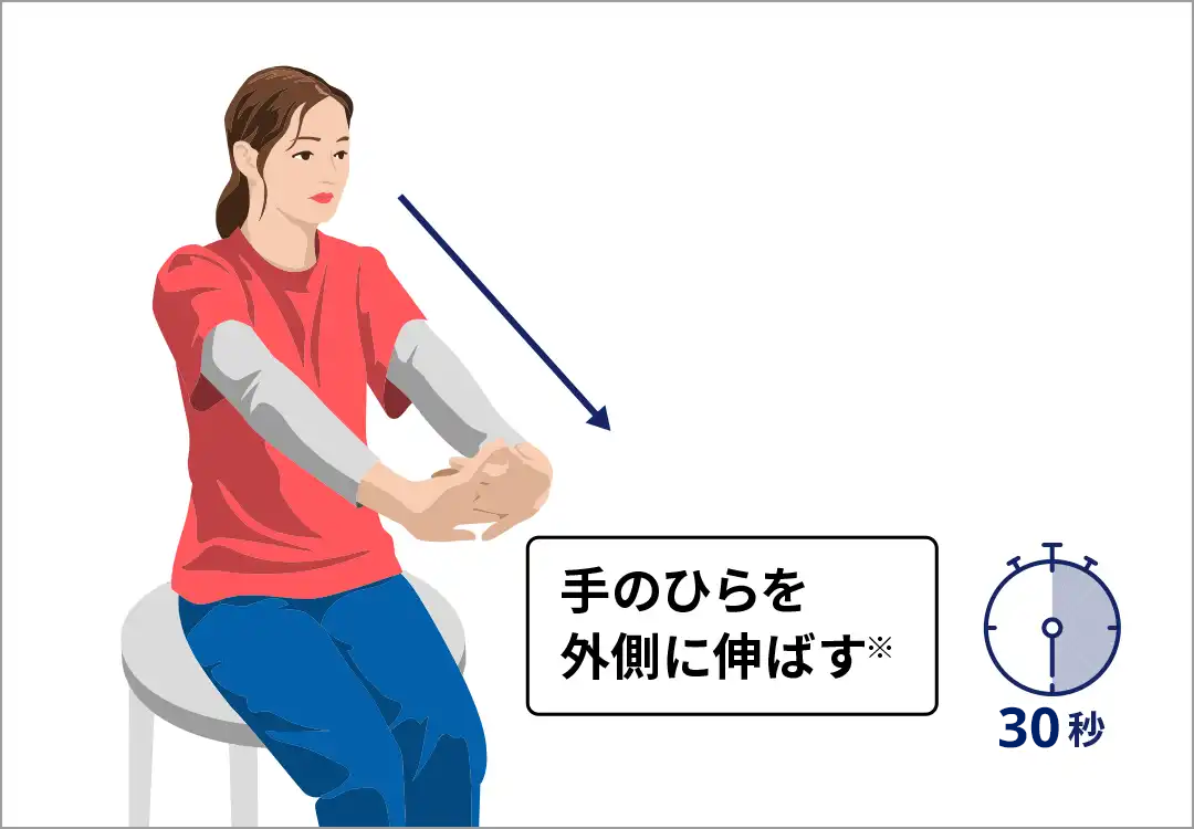 指を伸ばす